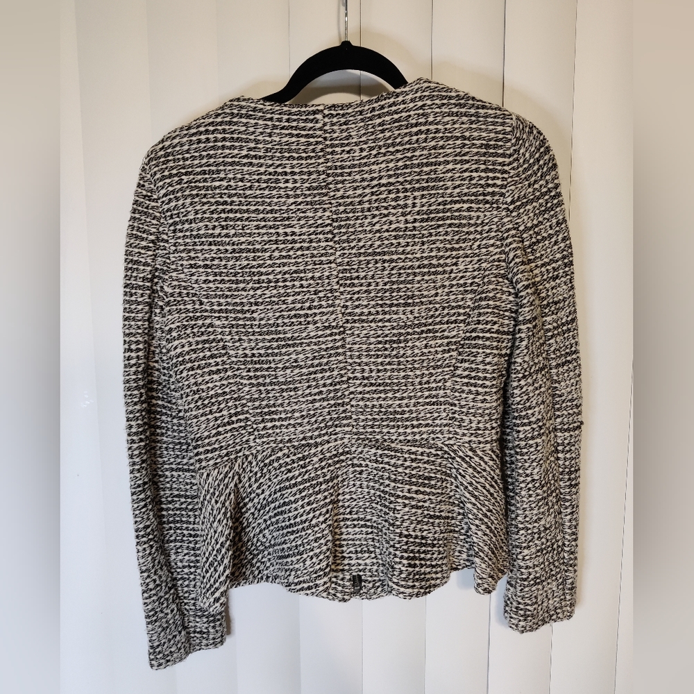 Loft Black and White Knit Jacket/Blazer Size Small - Picture 3 of 4